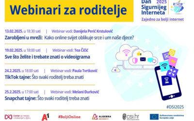 Centar za sigurniji Internet organizira niz serija webinara za roditelje.