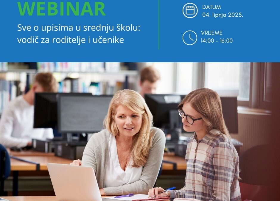 Upisi u srednje škole: Webinar za učenike i roditelje