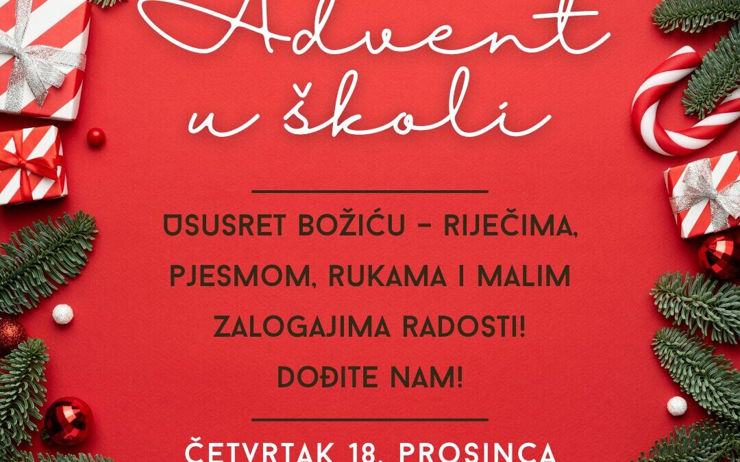 Adventska čarolija u školskom dvorištu