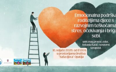 Predavanje i interaktivna radionica na temu “Emocionalna podrška roditeljima djece s razvojnim teškoćama-stres, očekivanja i briga o sebi”