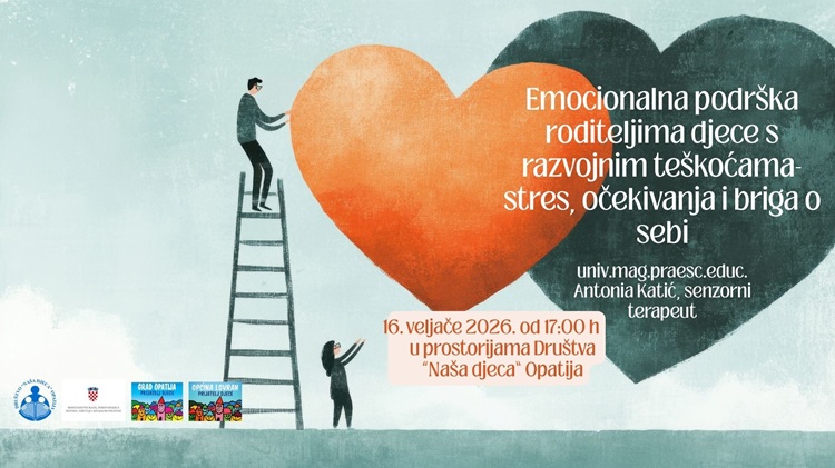 Predavanje i interaktivna radionica na temu “Emocionalna podrška roditeljima djece s razvojnim teškoćama-stres, očekivanja i briga o sebi”